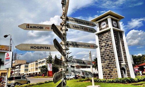 arusha city center, clock tower