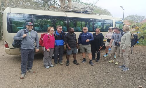 group departure for Mount Meru Climb – 4-Day Trekking Tour