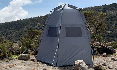 mountain private portable toilet during Kilimanjaro Machame Route Trek – 7 Days