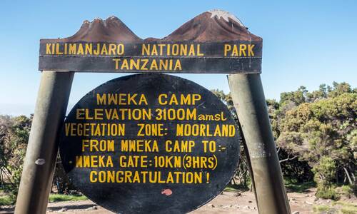 mweka camp during Kilimanjaro Machame Route Trek – 7 Days
