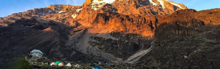 The sunset on Mount Kilimanjaro via Northern Circuit Route