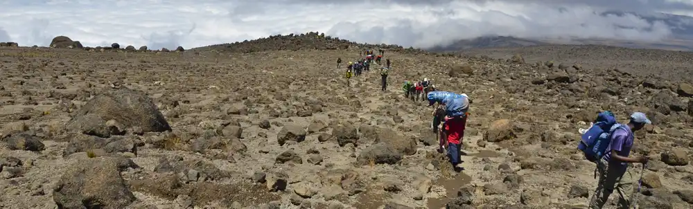 The trekkers at Rongai Route