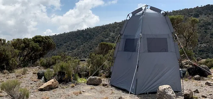 private toilet tents on kilimanjaro hk1