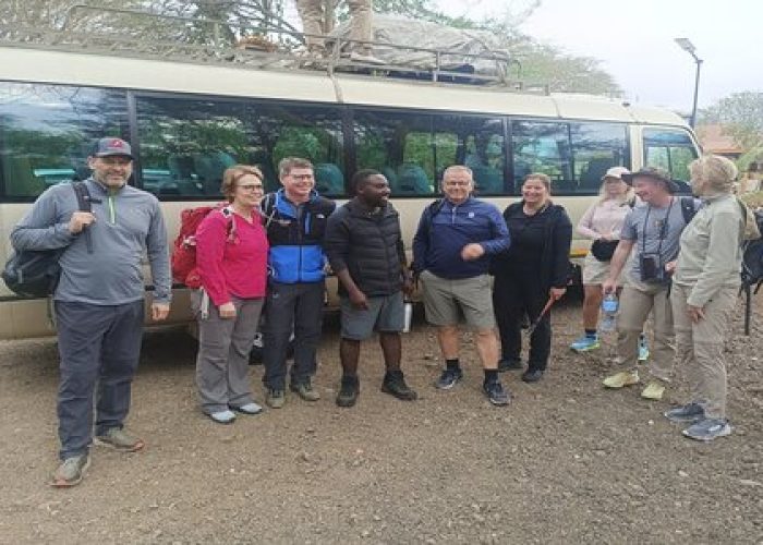 group departure for Mount Meru Climb – 4-Day Trekking Tour