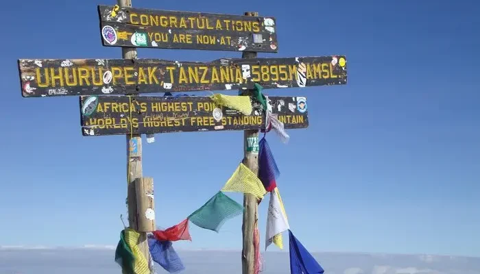 Mount Kilimanjaro Uhuru Peak Sign Post