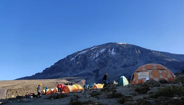 kilimanjaro campsite during Kilimanjaro Lemosho Route – 8 Days Group Join Trek