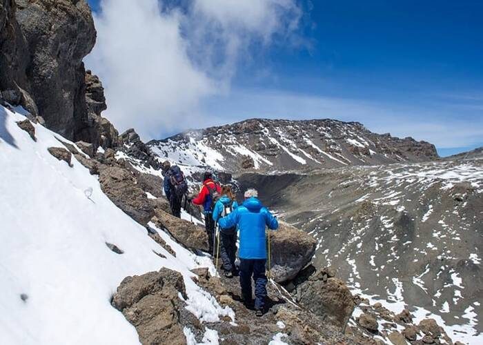 on the summit day marangu route 5 days kilimanjaro climb