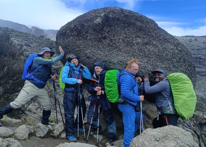 on the way to karanga camp during kilimanjaro lemosho route trek - 8 days