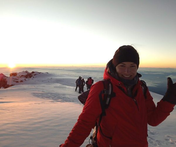 on the way to uhuru peak during Kilimanjaro Shira Route hike - 7 Days
