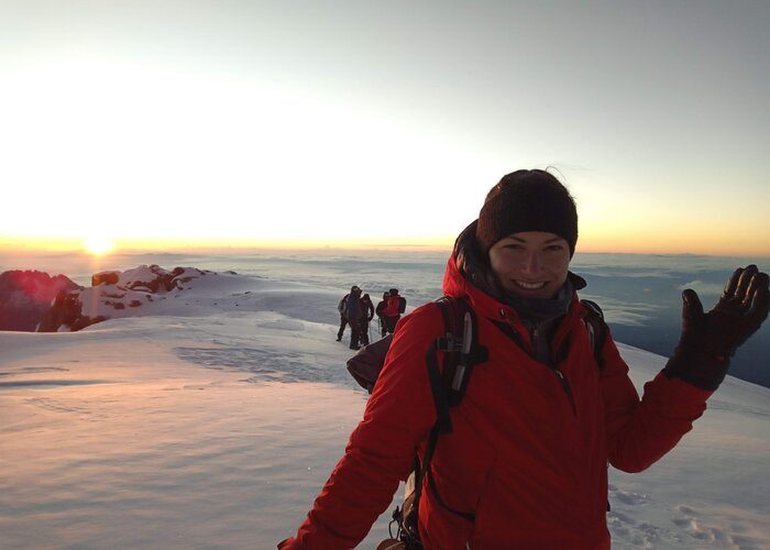 on the way to uhuru peak during Kilimanjaro Shira Route hike - 7 Days
