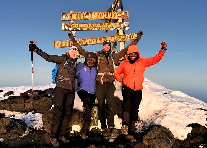 uhuru peask sunrise during Kilimanjaro Northern Circut Route Trek - 8 Days